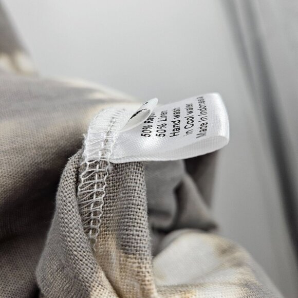 Sole by Mare Sole Amore Dress Gray Tie Dye Long Linen Blend Lagenlook NWT Size L - Picture 6 of 7